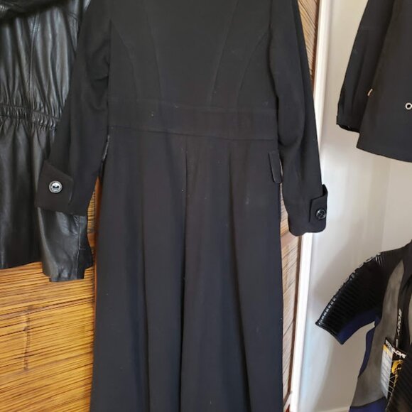 Bianca Nygard Fitted Flare Floor Length 80% Wool Women's Winter Coat Size Tall L - Picture 3 of 10